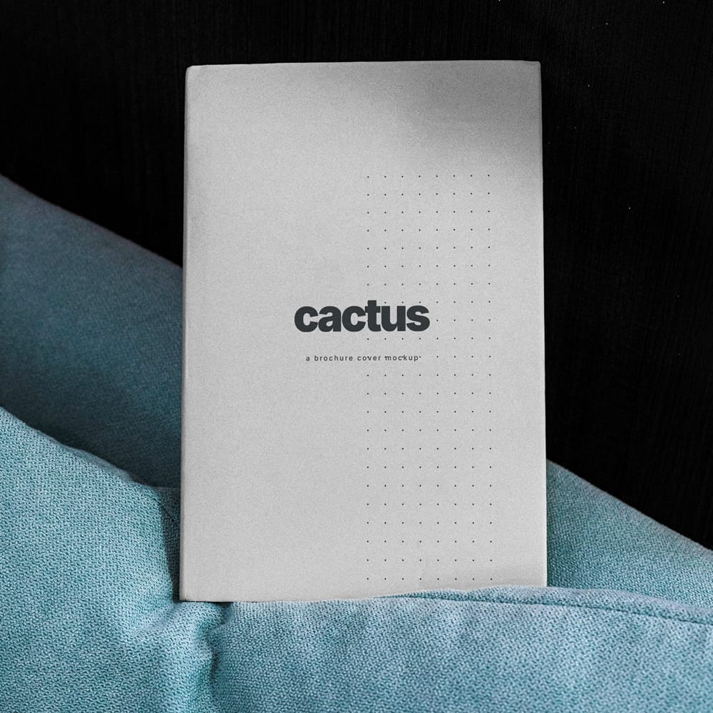 Free Standing Brochure Cover Mockup PSD