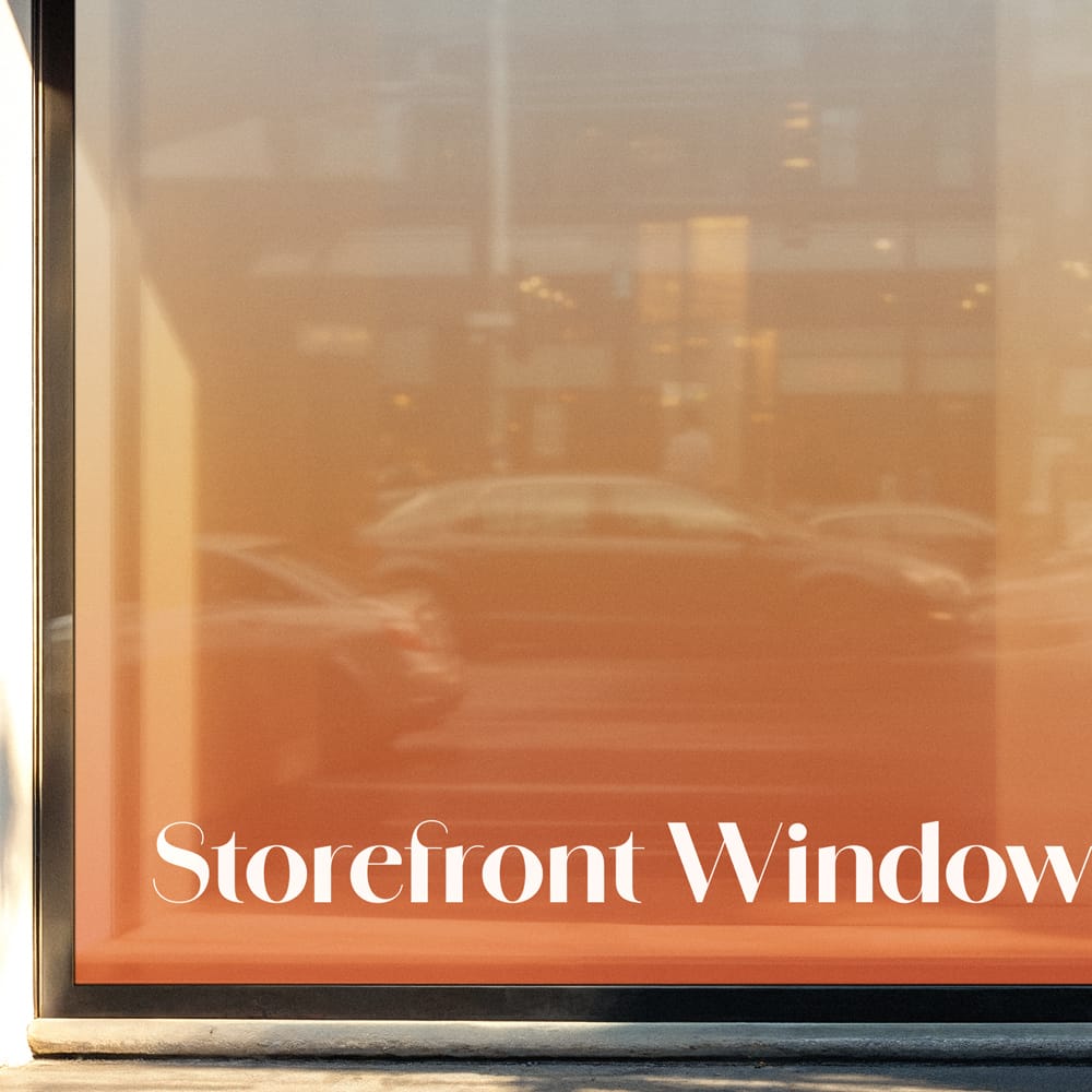 Free Storefront Window Sticker Mockup PSD