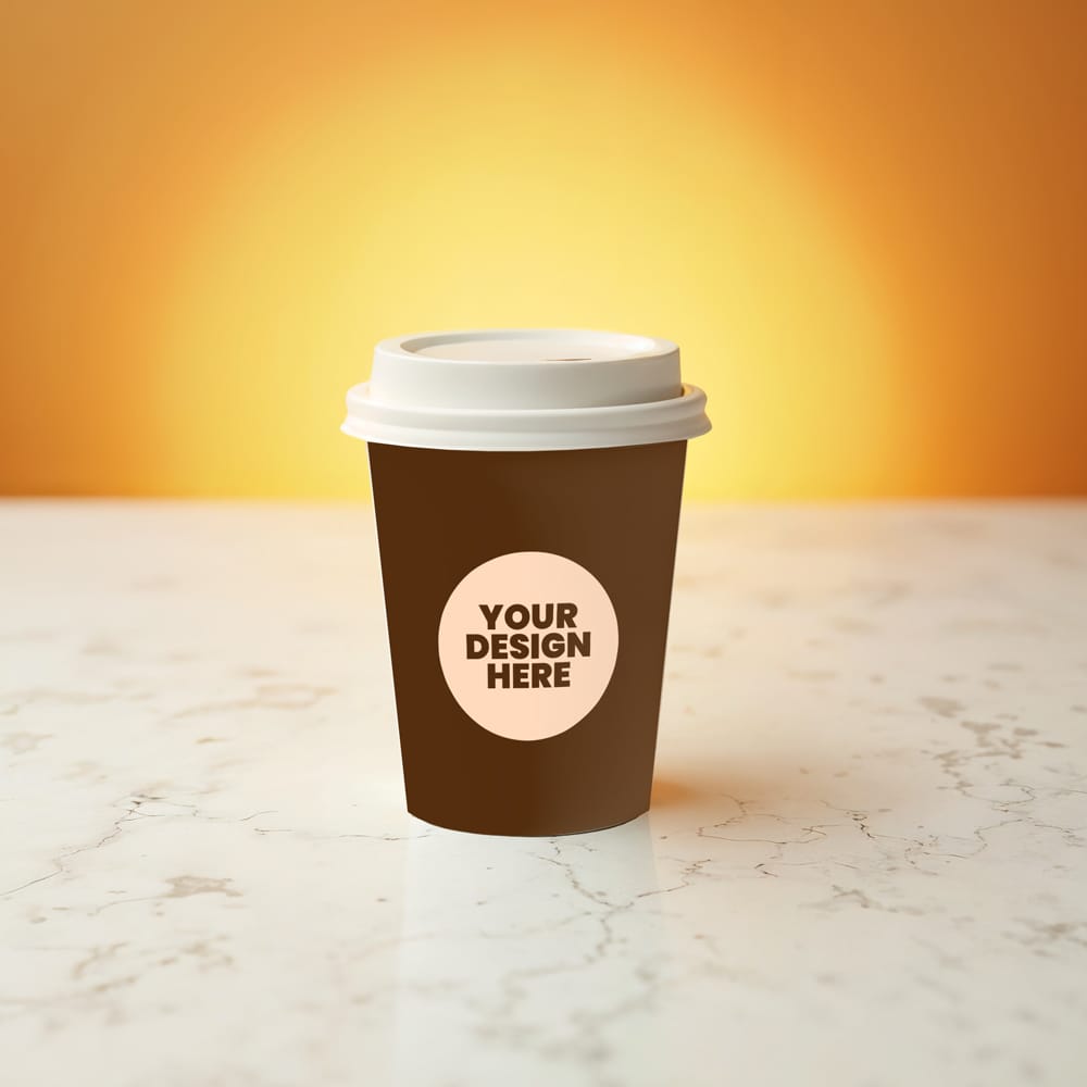 Free Stylish Coffee Cup Mockup PSD