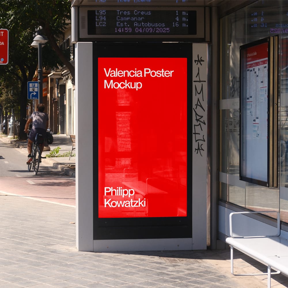 Free Valencia City Poster Mockup PSD