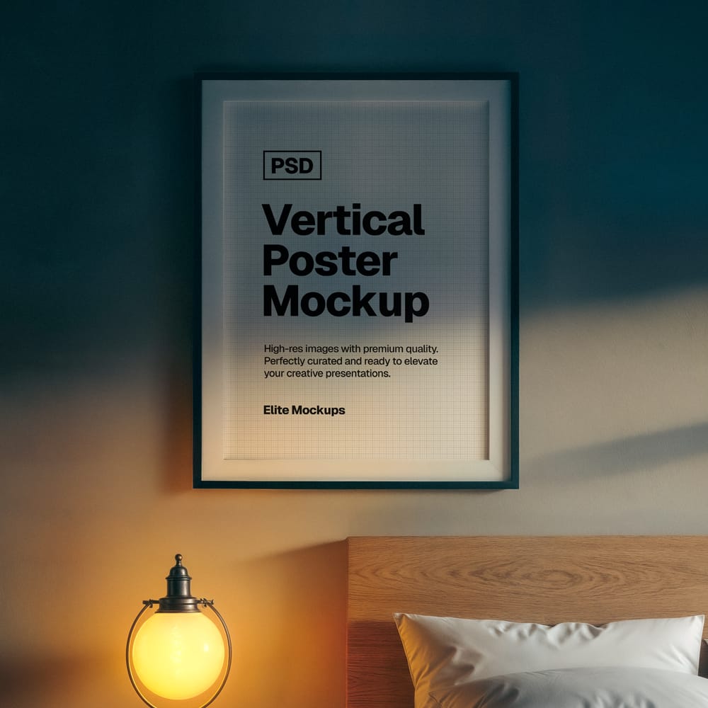 Free Vertical Poster Mockup PSD