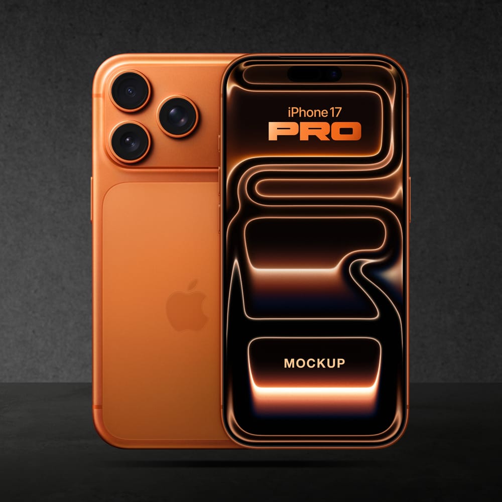 Free iPhone 17 Pro Mockup PSD