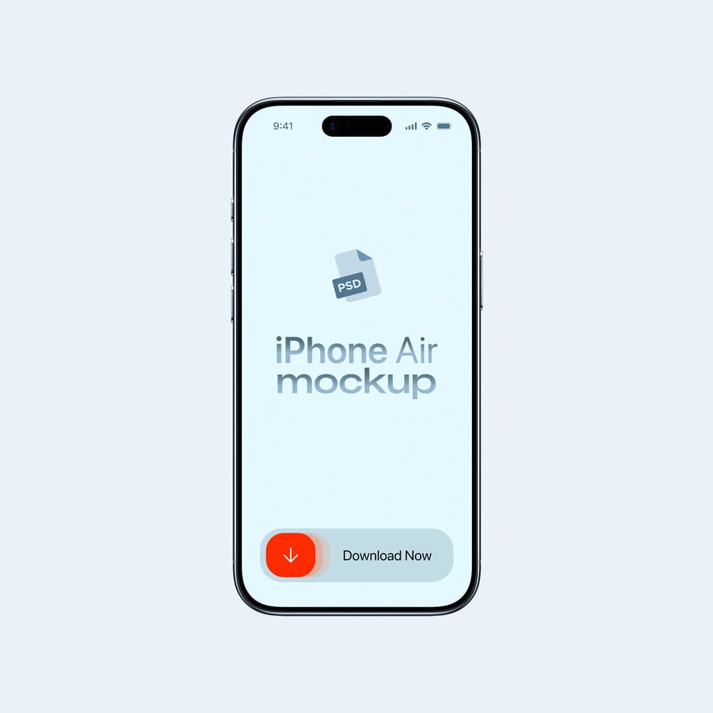 Free iPhone Air Mockup PSD
