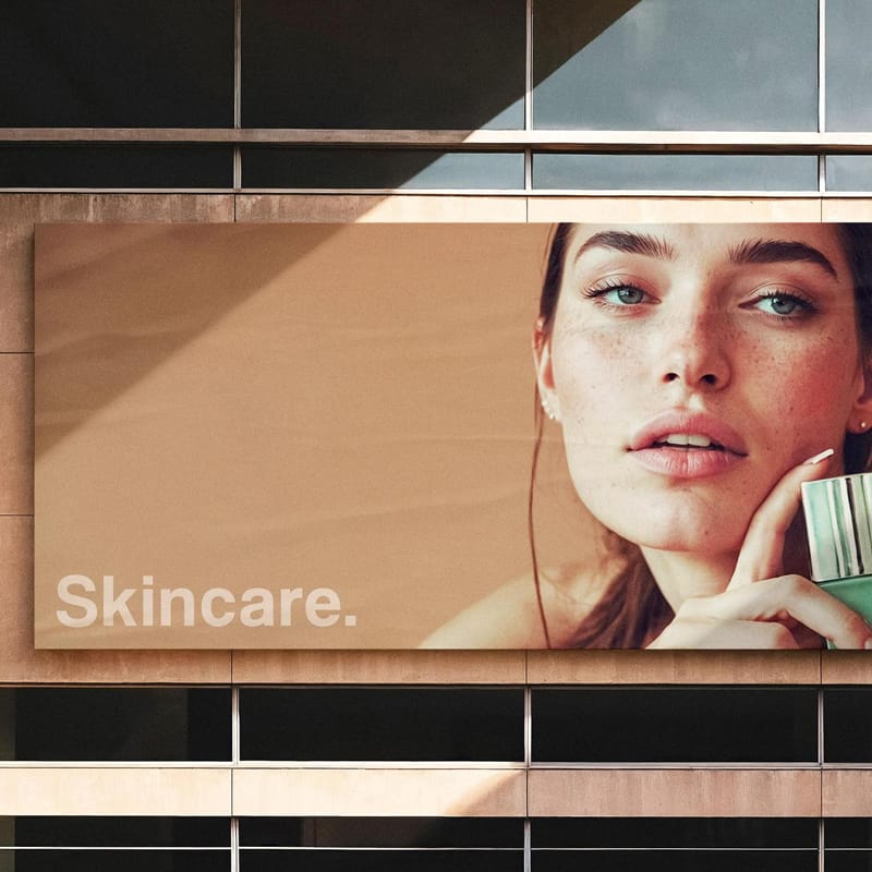 Glued Building Billboard Mockup PSD