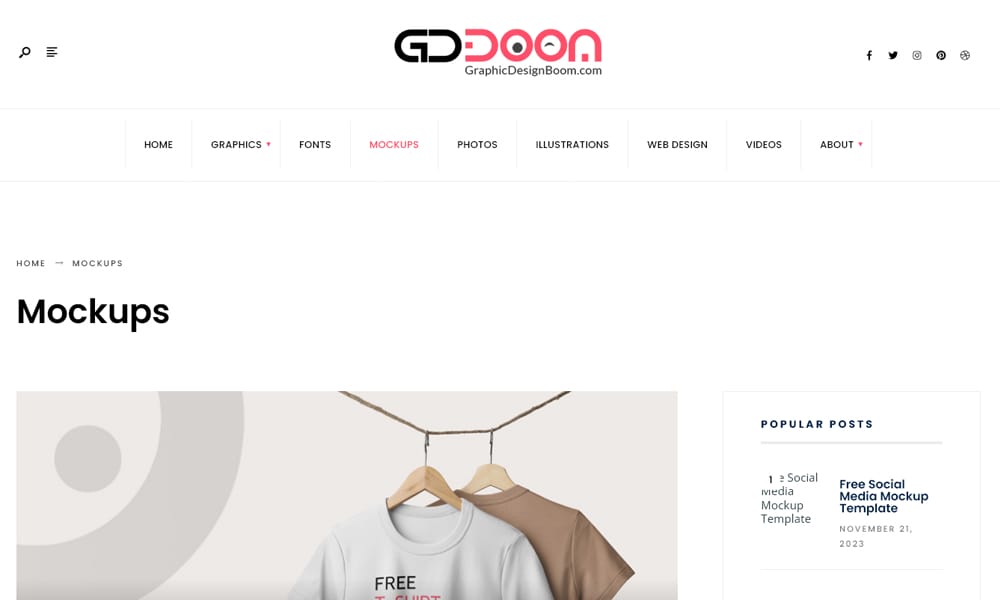  A resource site with a solid collection of free mockups for various projects.