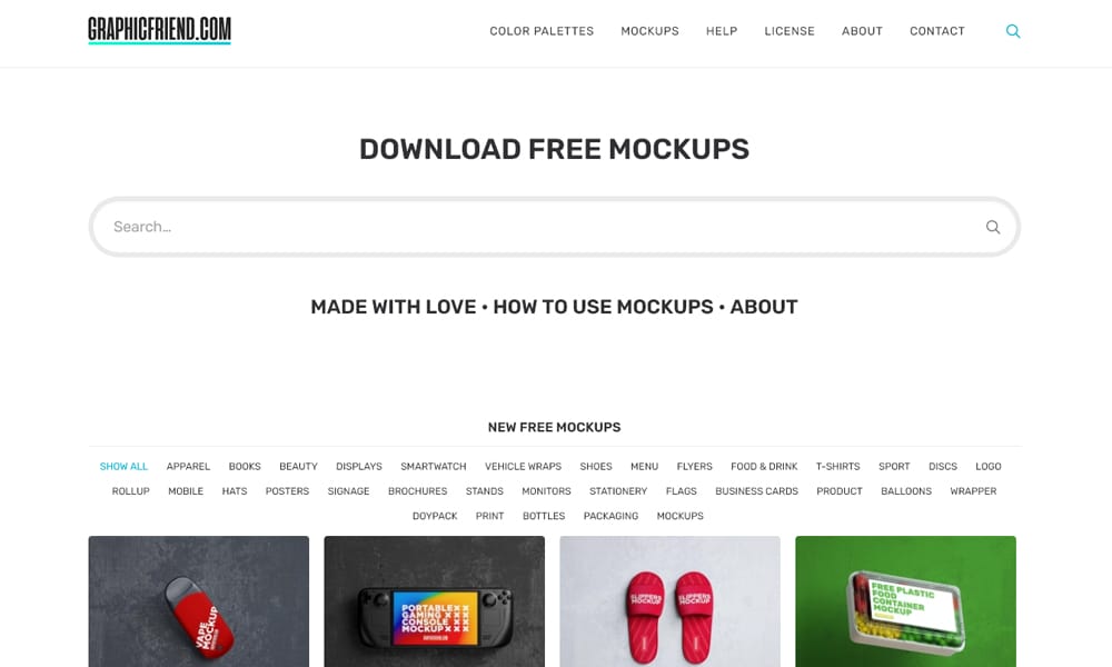 An easy-to-use free book mockup from the approachable library at Graphicfriend.