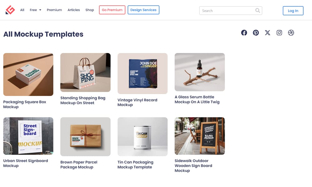 A free mockup resource from the long-standing design blog Graphicfuel.