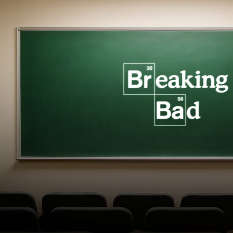 Green Chalk Board University Auditorium Mockup PSD