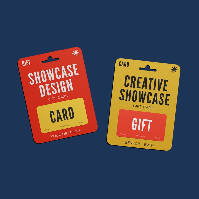 Hanging Gift Card Mockup PSD