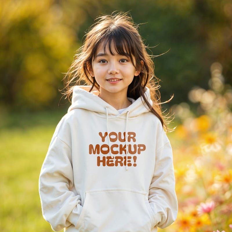 High Quality Youth Hoodie Mockup PSD