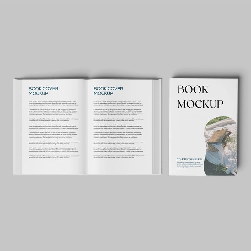 High-Resolution Hardcover Book Mockup PSD