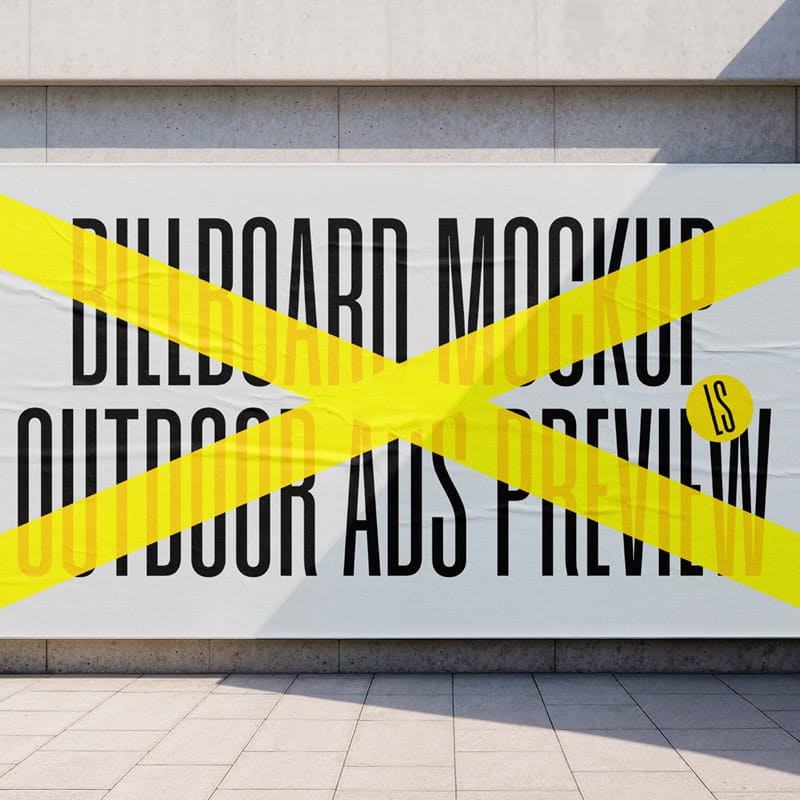 High-Resolution Outdoor Billboard Mockup PSD