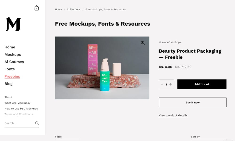 A unique, artist-created free mockup from House of Mockups.