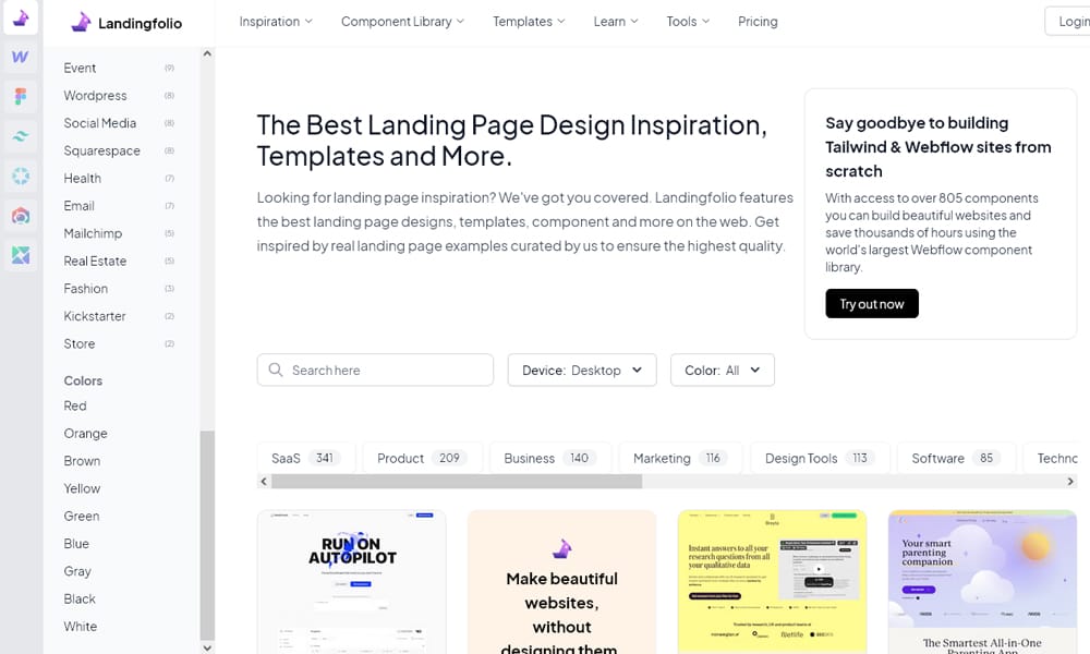 Conversion-optimized landing page templates and examples 2025