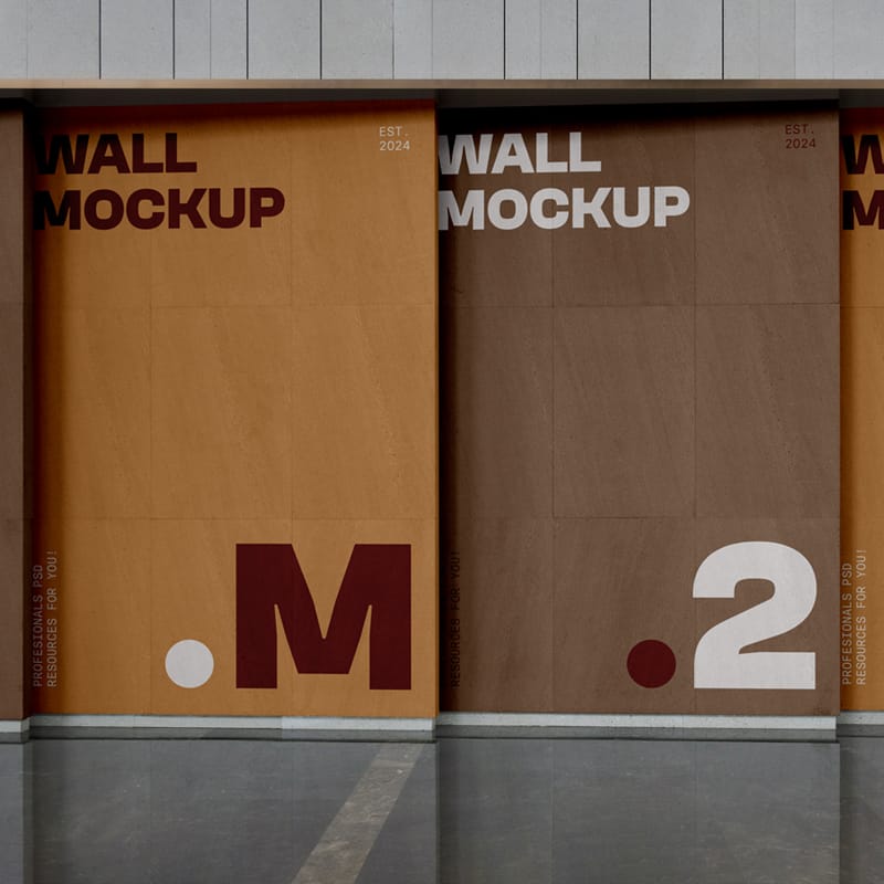 Landscape Wall Mockup PSD