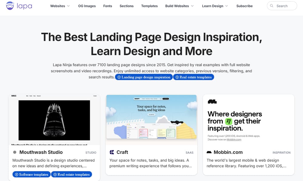 High-conversion SaaS landing page design examples for digital marketers