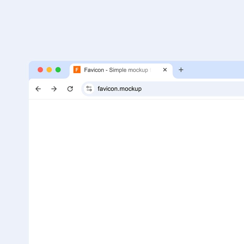 Light Favicon Mockup PSD