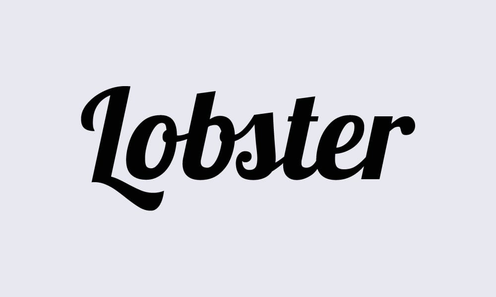 The font Lobster in a bold, retro script style.