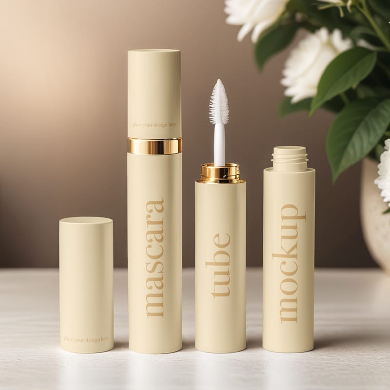 Mascara Tube Mockup PSD