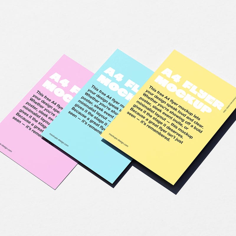 Minimal A4 Flyer Mockup PSD