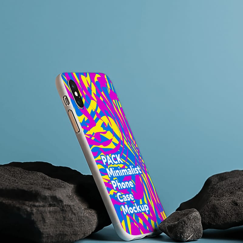 Minimalist Phone Case Mockup PSD