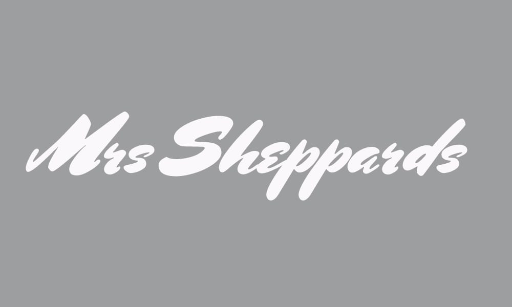 The font Mrs Sheppards, a friendly and personable script font.