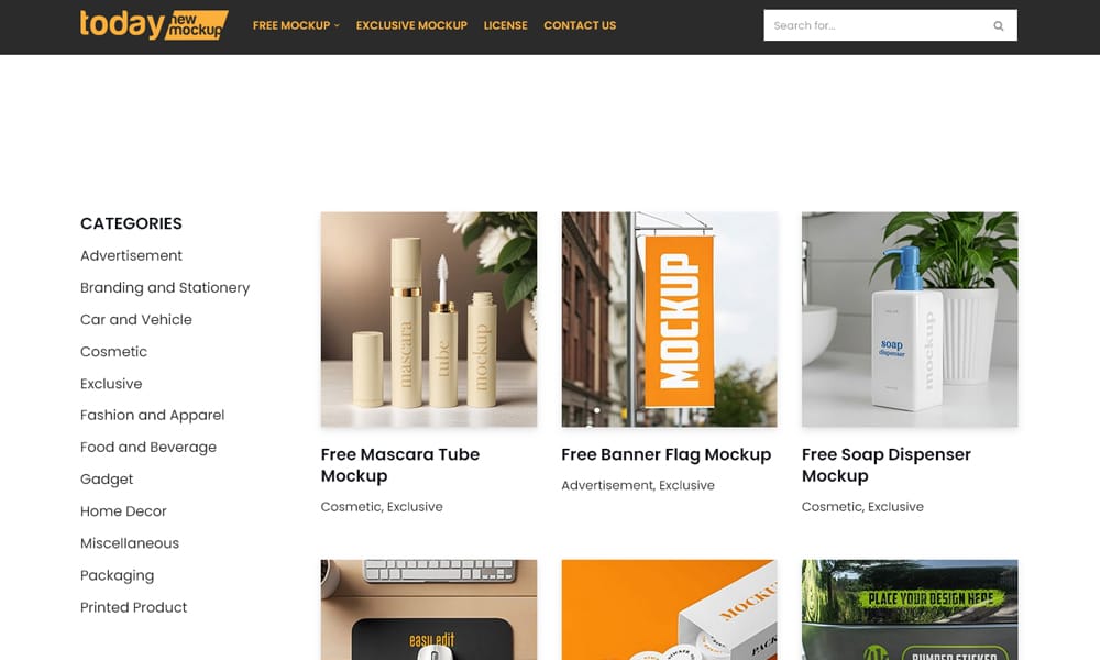 A free mockup with a contemporary design aesthetic from Newmockup.today.