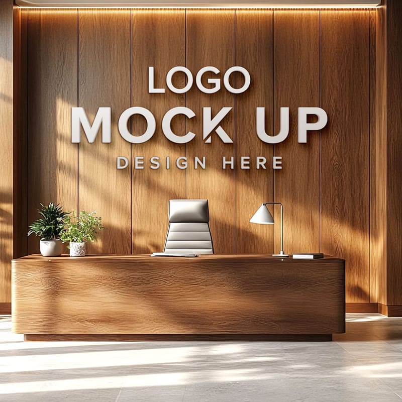 Office Logo Mockup PSD