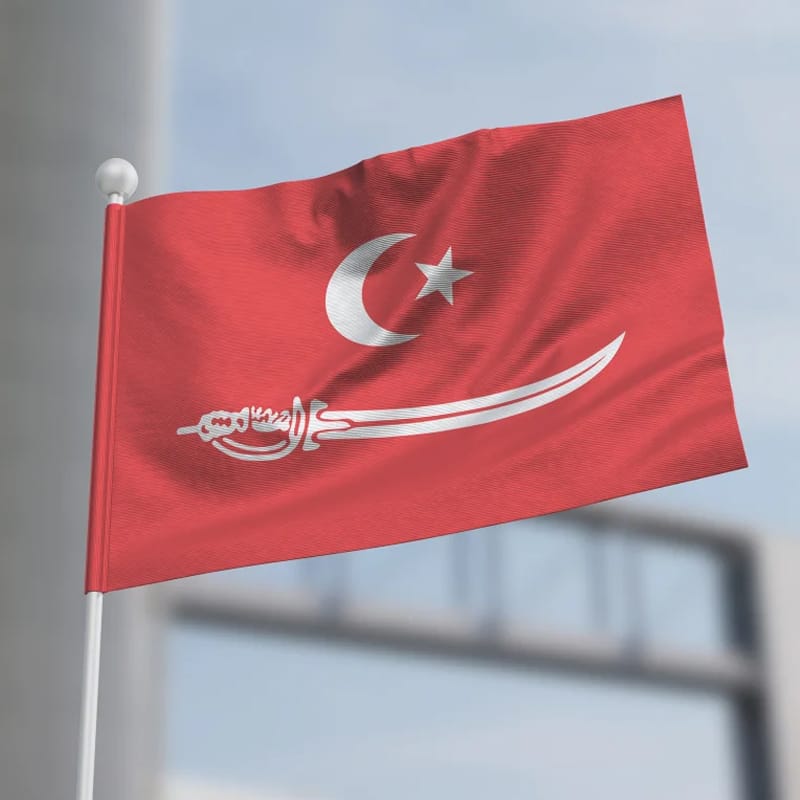 Perspective Flag Mockup PSD