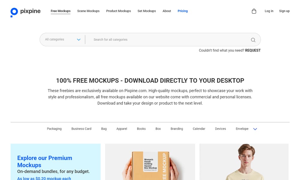 A free packaging mockup from Pixpine ideal for food and beverage branding.