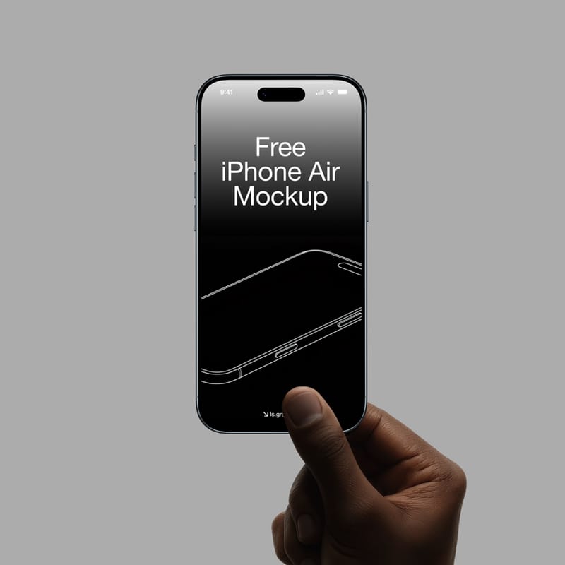 Realistic iPhone Air Mockup PSD