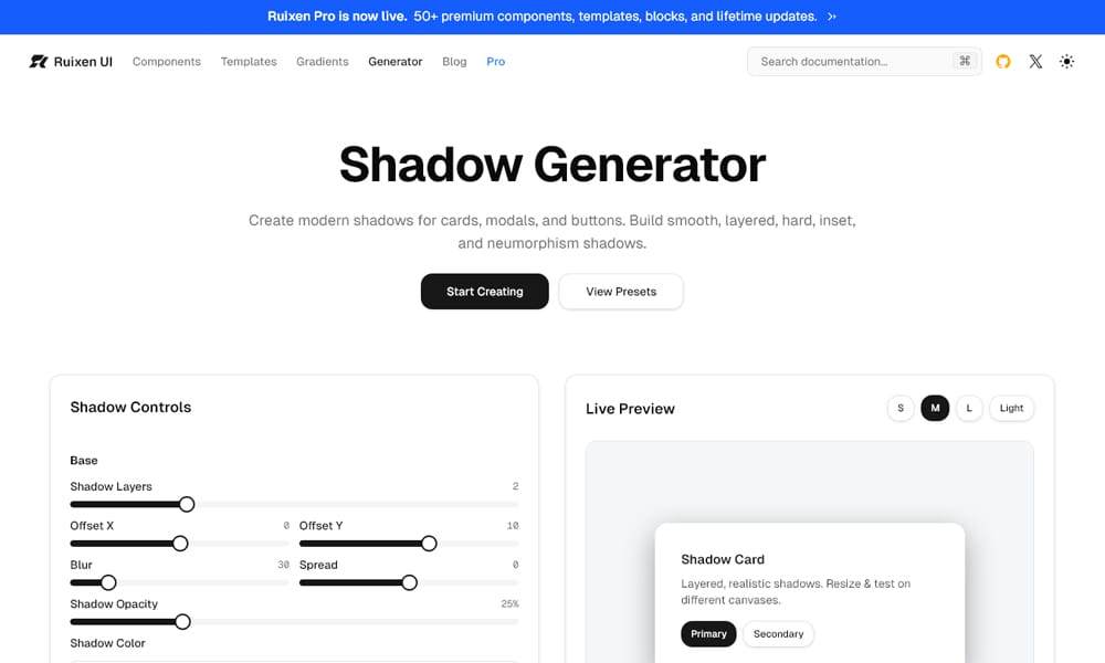 Ruixen Shadow Generator