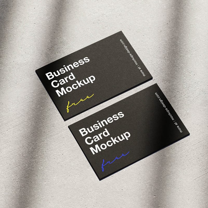 Shadowed Business Card Mockup PSD