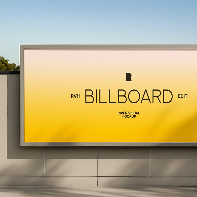 Side Walk Billboard PSD