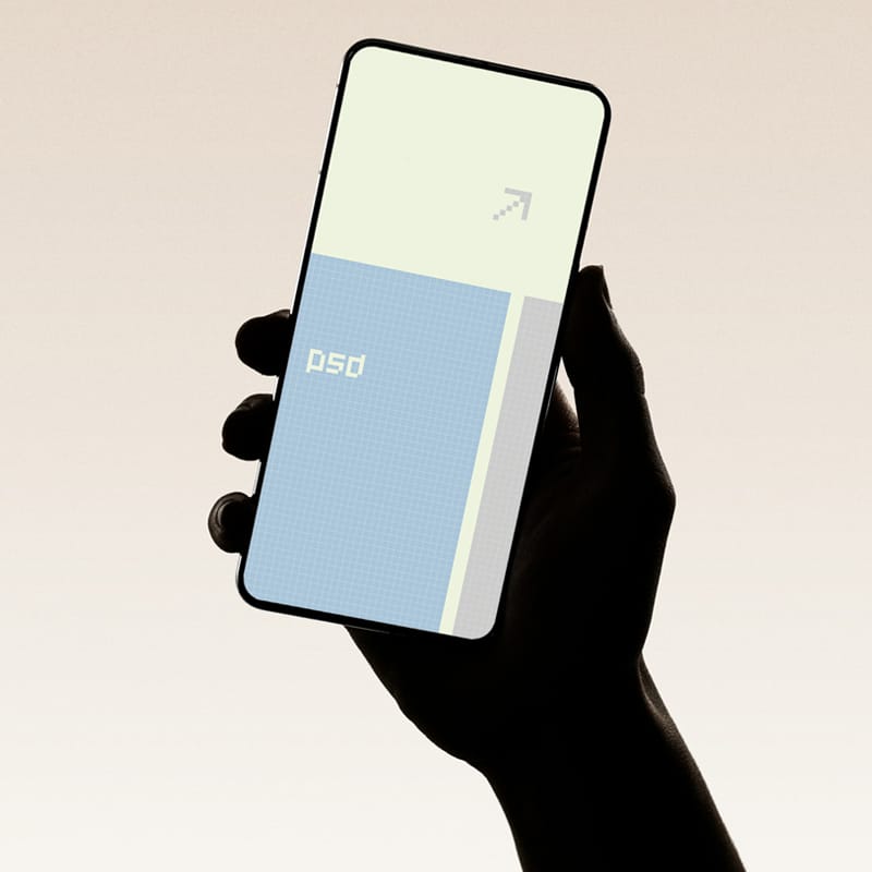 Silhouette iPhone Mockup PSD