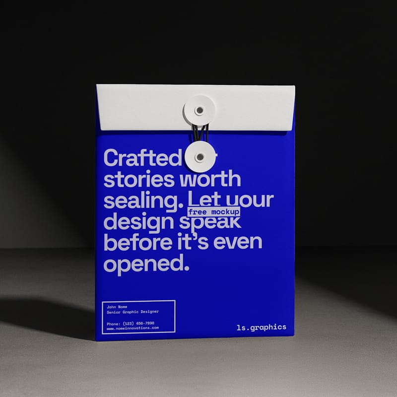 Standing String Envelope Mockup PSD