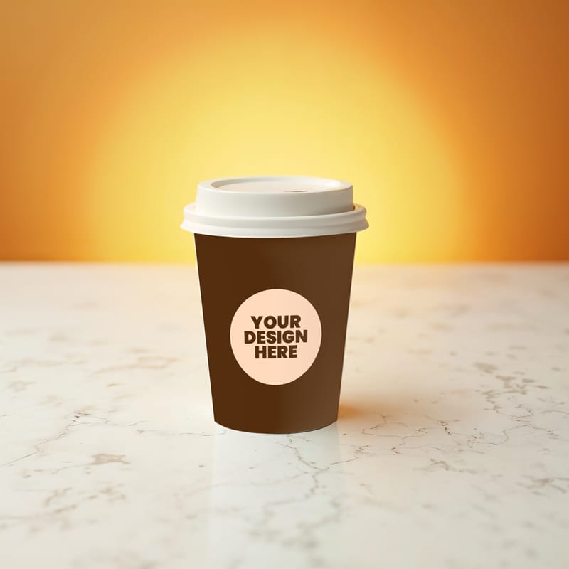 Stylish Coffee Cup Mockup PSD