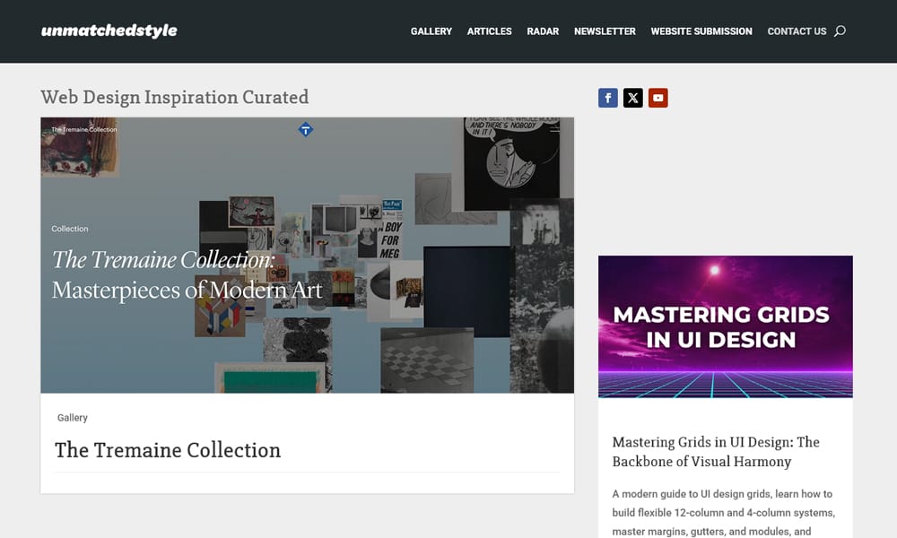 Artistic and experimental web design inspiration for creative projects