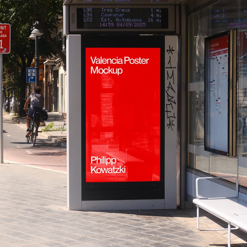 Valencia City Poster Mockup PSD