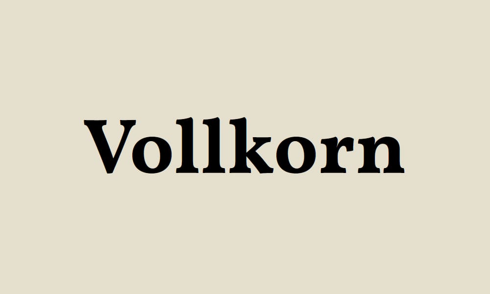 Vollkorn Typeface