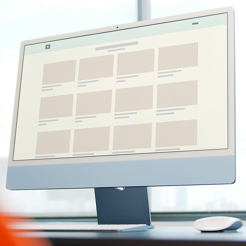 iMac Website Mockup PSD