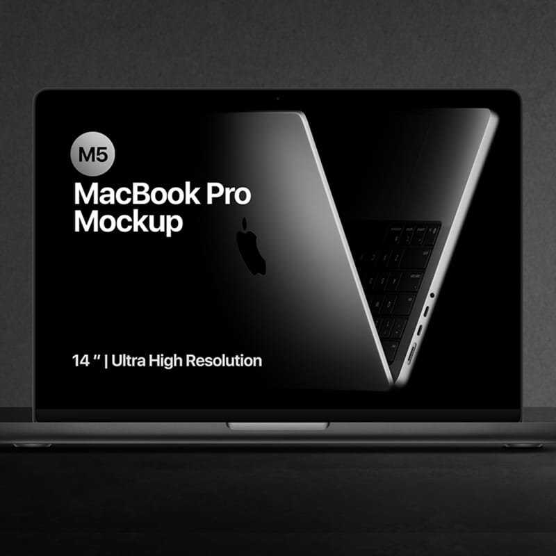 Apple M5 MacBook Pro 14″ Mockup PSD