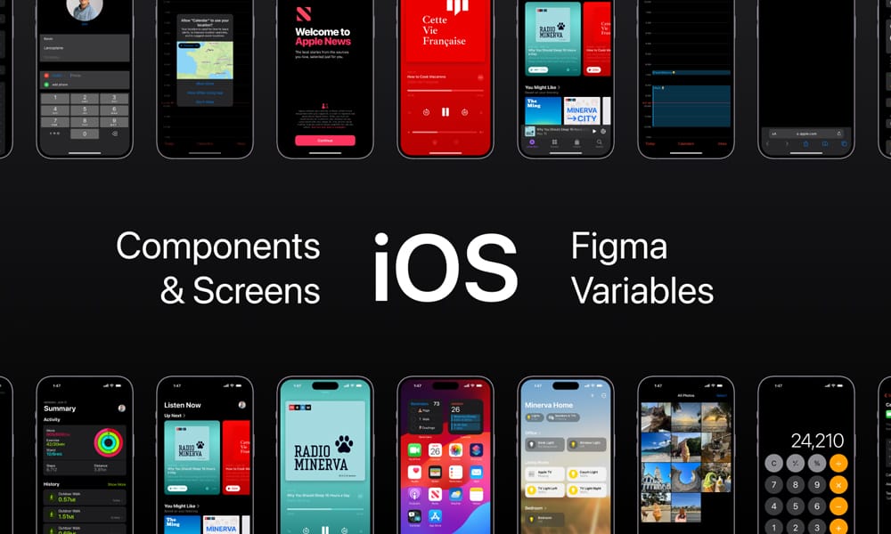 Apple iOS 26 UI Kit for Figma with official iPhone components following Human Interface Guidelines
