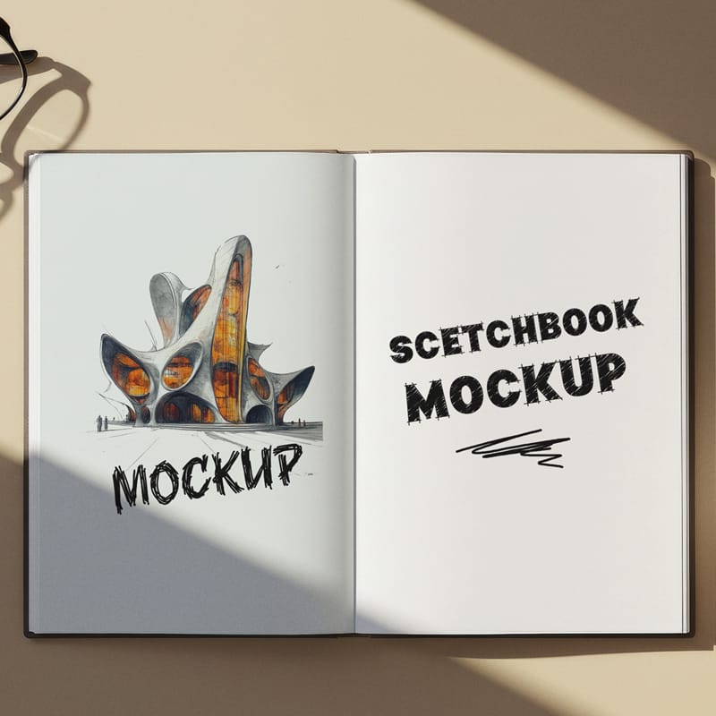 Artistic Workspace Flatly Mockup PSD