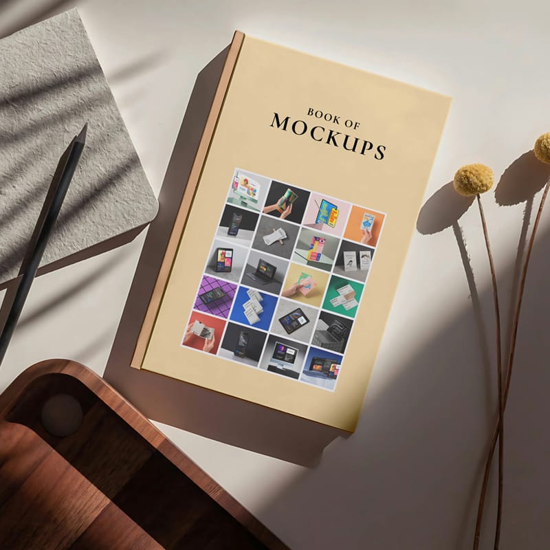 Book Title Mockup PSD