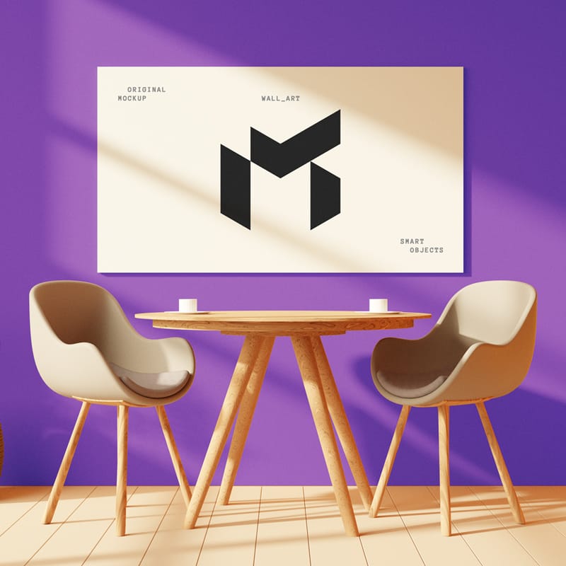 Café Poster Mockup PSD