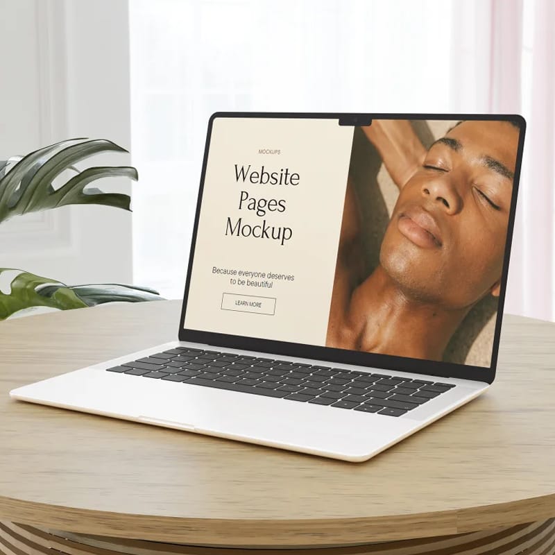 Clean Laptop Mockup PSD