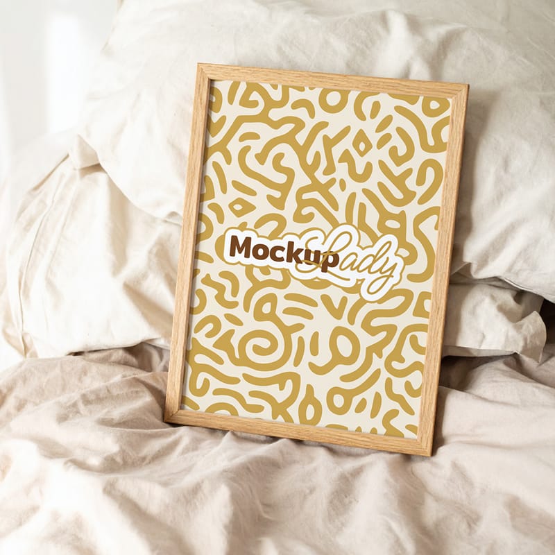 Decorative Frame Mockup in Minimalist Interior PSD