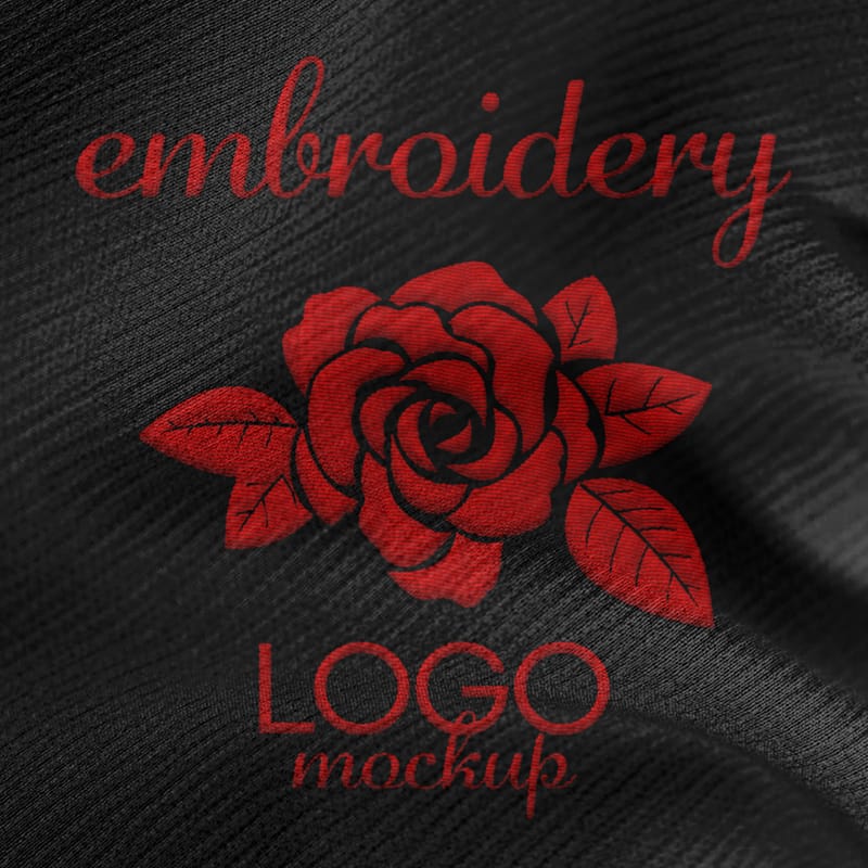 Embroidered Logo Mockup PSD
