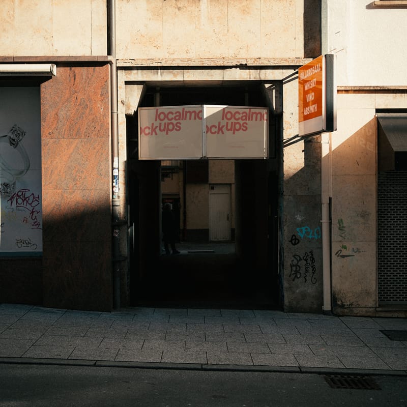 Entrance Sign Mockup Template PSD